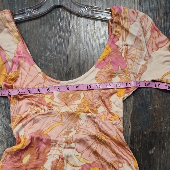 Free People Pink and Orange Long Sleeve Dress - Picture 13 of 13